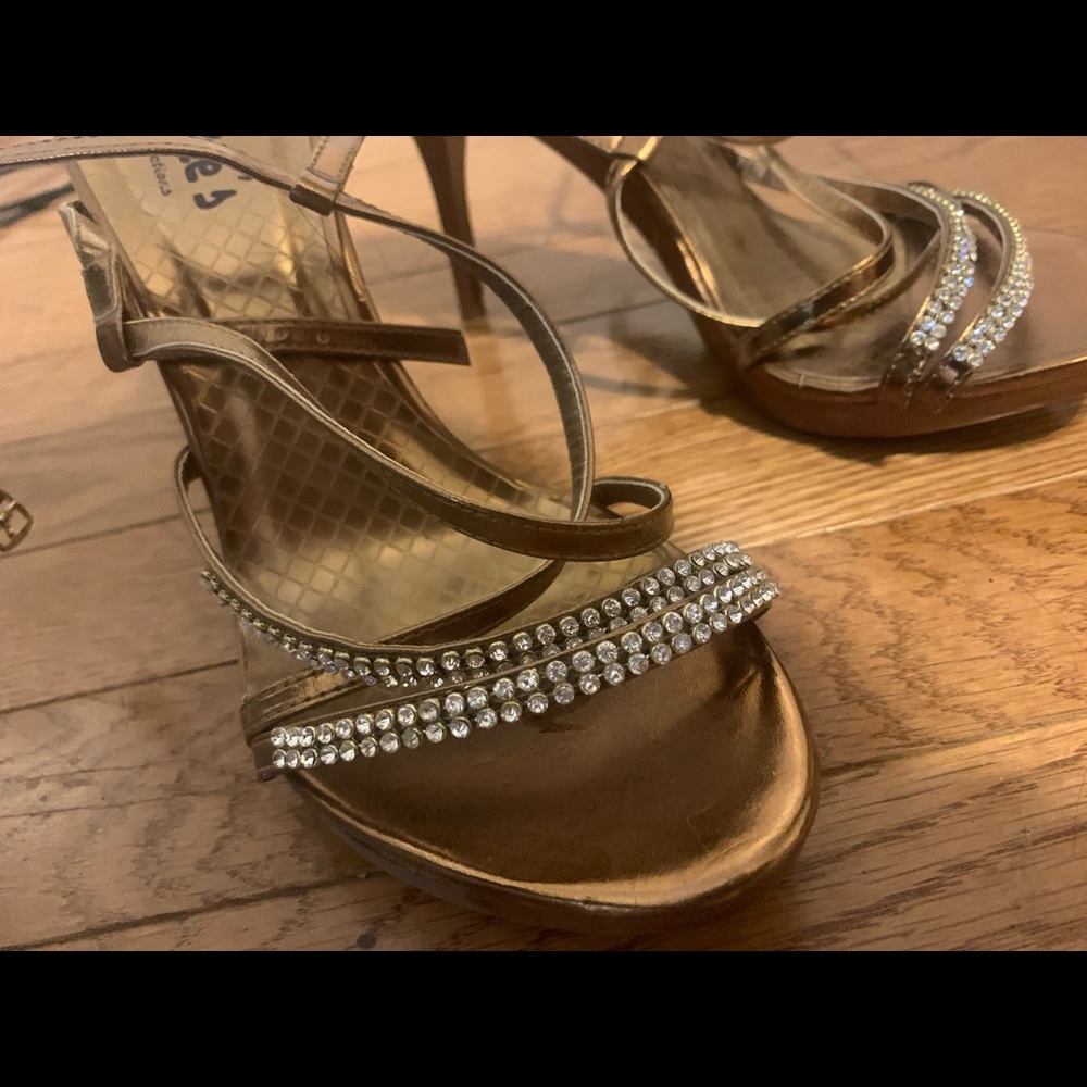 Formal bronze heels